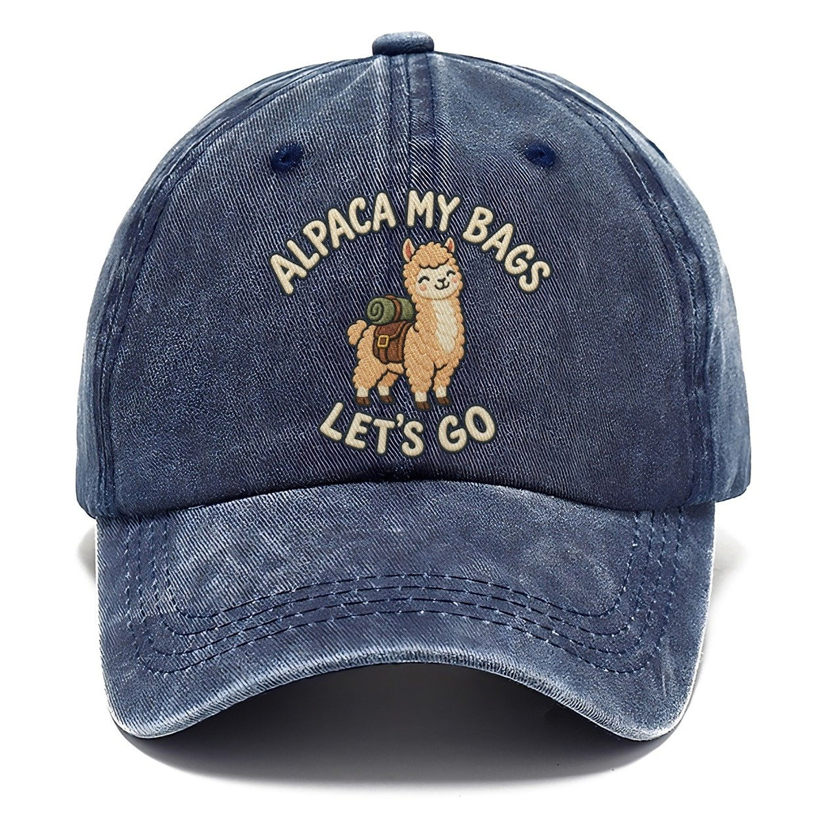 Alpaca Animal Puns Classic Cap – Twilight Navy