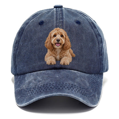 Cockapoo Lying Down Top Breeds Classic Cap – Twilight Navy