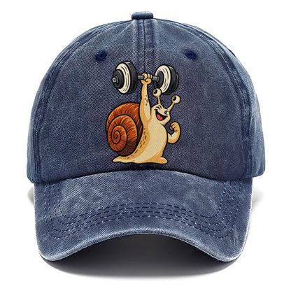 Snail Slow Gains Animal Lifters Classic Cap – Twilight Navy