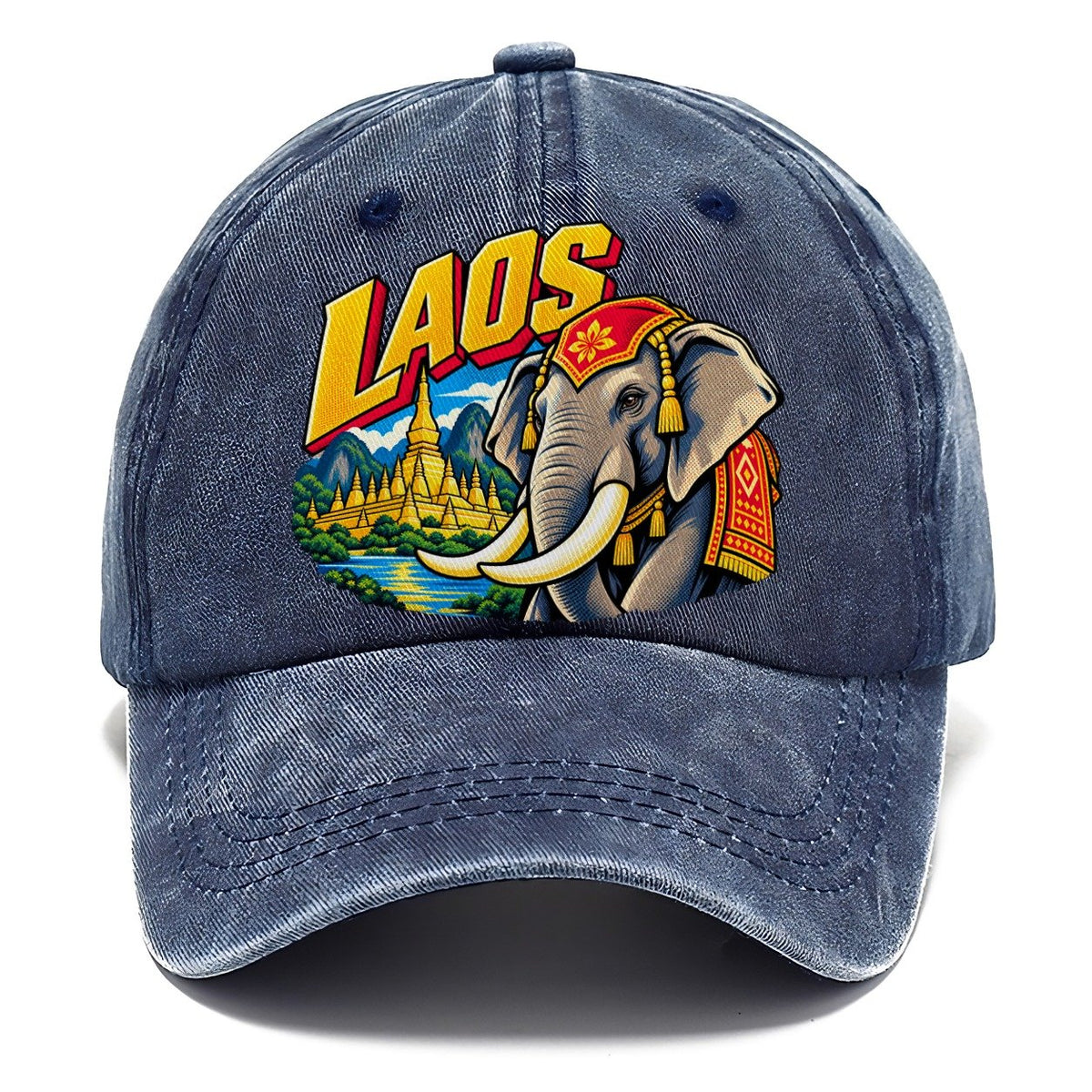 LAOS Elephant Temple Classic Cap – Twilight Navy