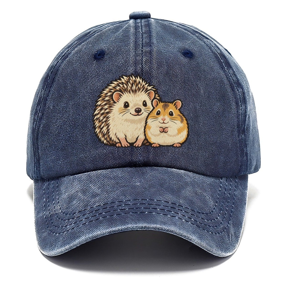 Hedgehog And Hamster Small Pet Logos Classic Cap – Twilight Navy