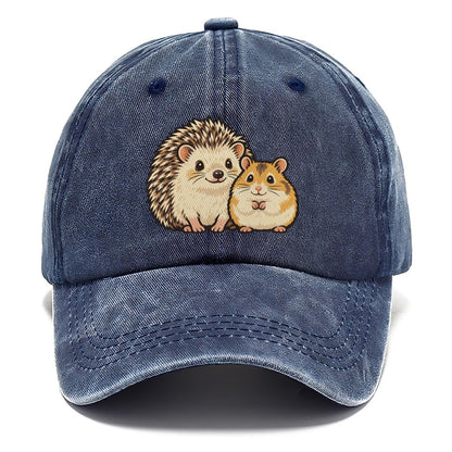 Hedgehog And Hamster Small Pet Logos Classic Cap – Twilight Navy