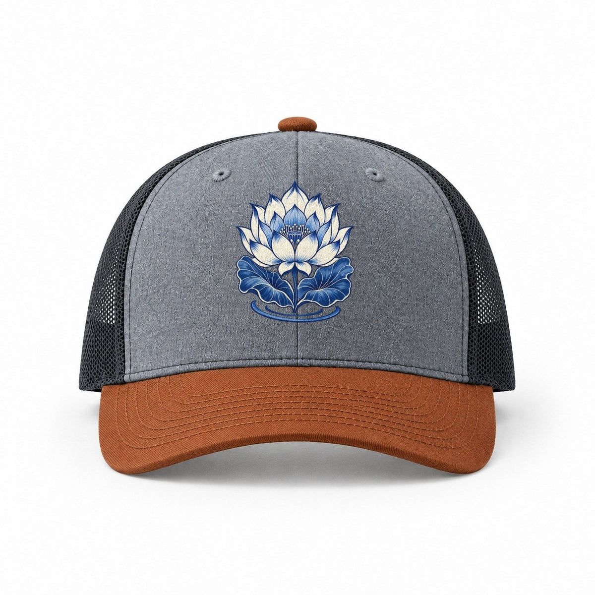 Heather Grey-Rust-Charcoal — front view