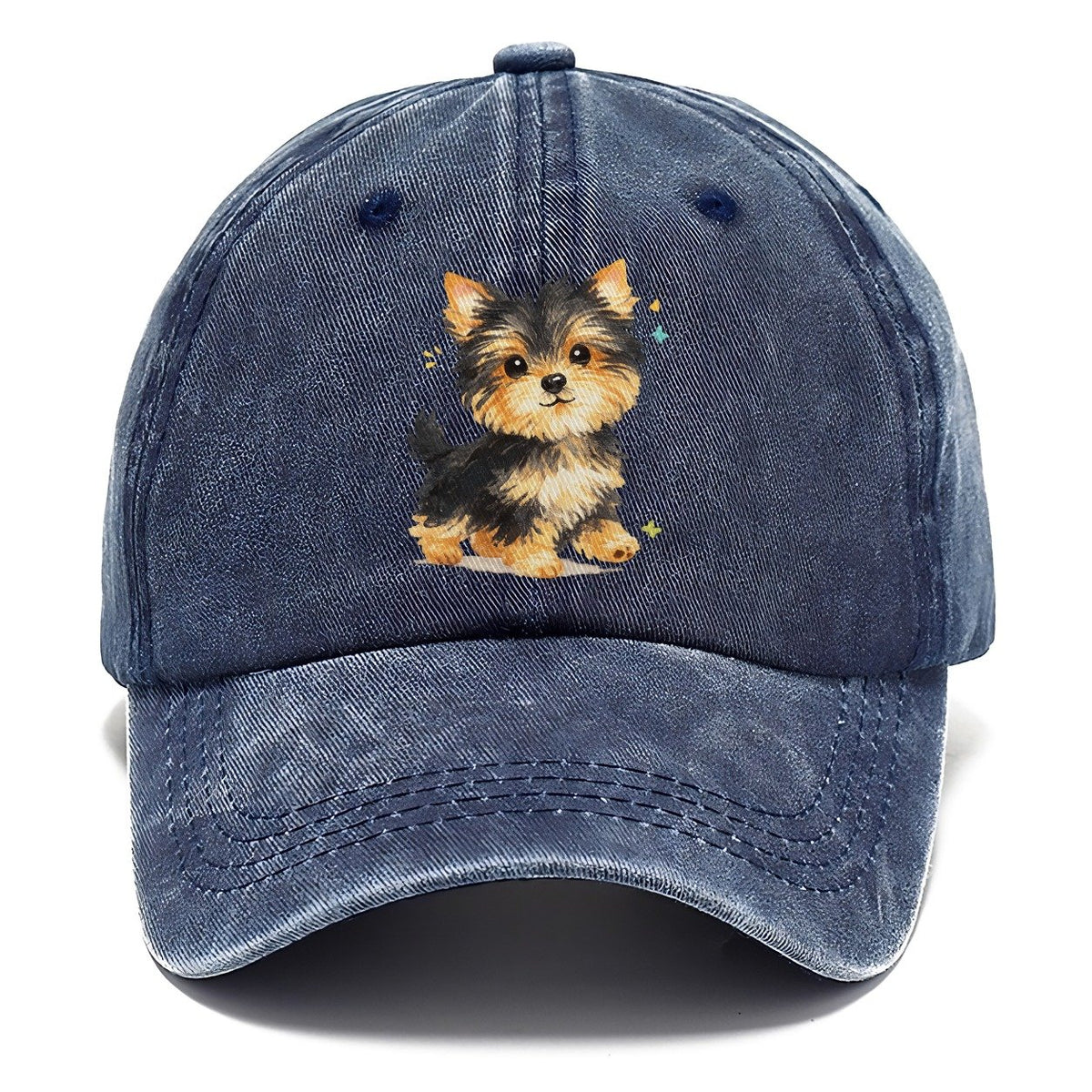 Yorkie Puppy with Sparkles Classic Cap – Twilight Navy