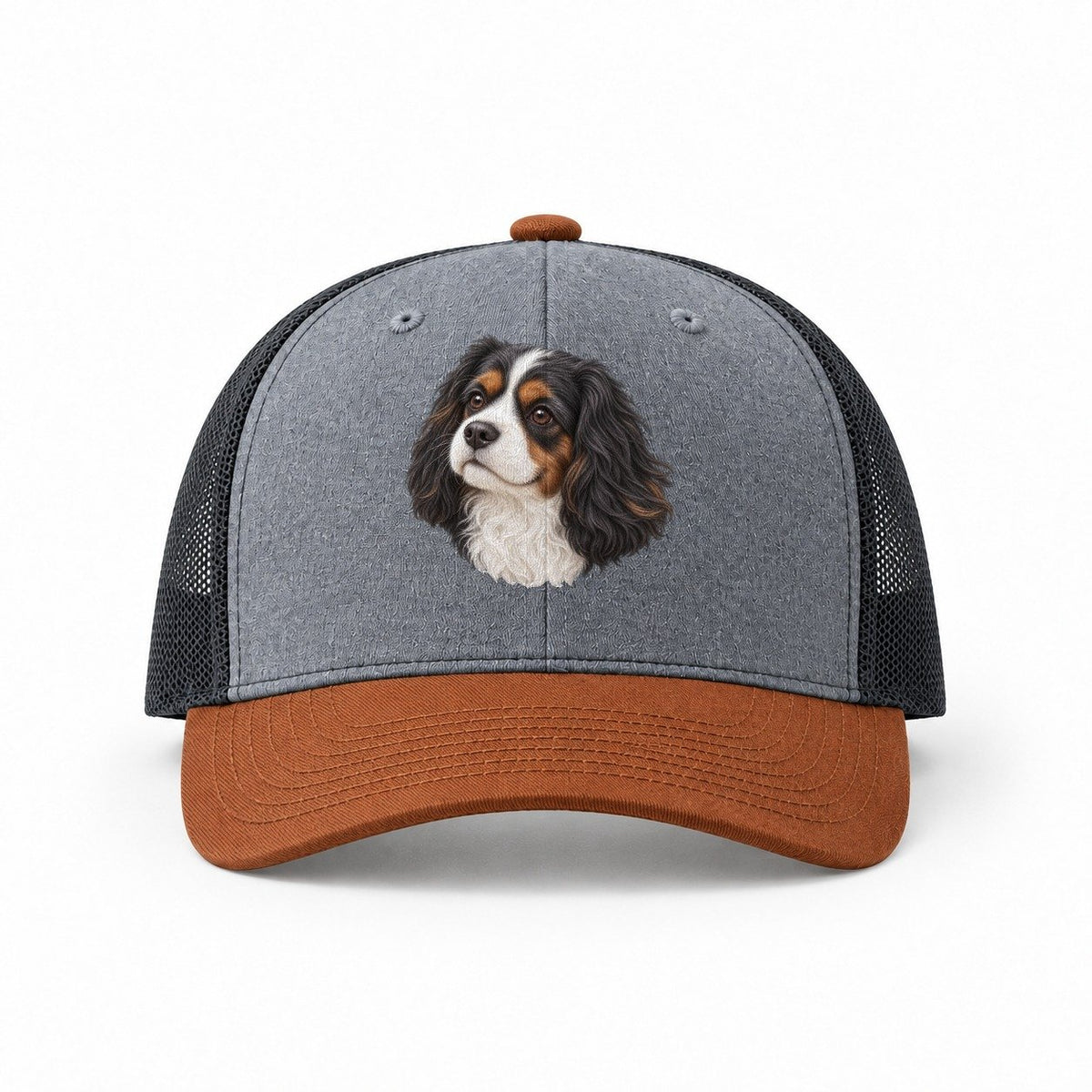 Heather Grey-Rust-Charcoal — front view