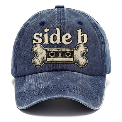 A Dog Bone Drawn As A Cassette Tape Bark For Me Classic Cap – Twilight Navy