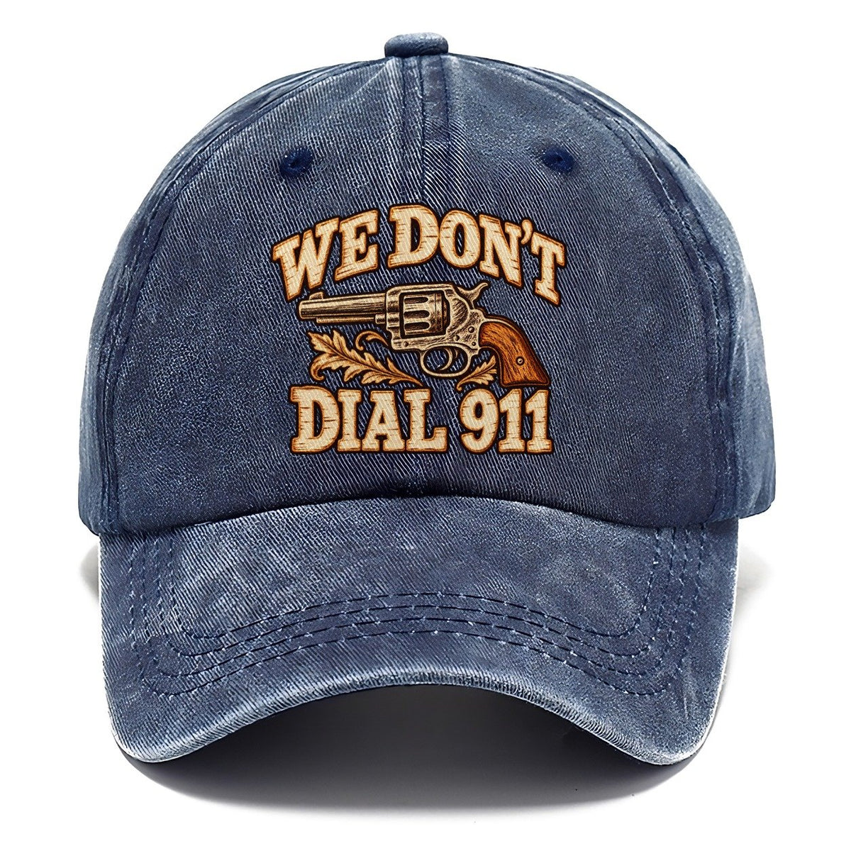 Pyrography Mark We Don't Dial 911 Classic Cap – Twilight Navy