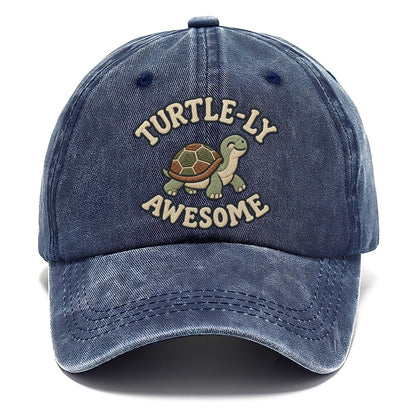 Turtle Animal Puns Classic Cap – Twilight Navy