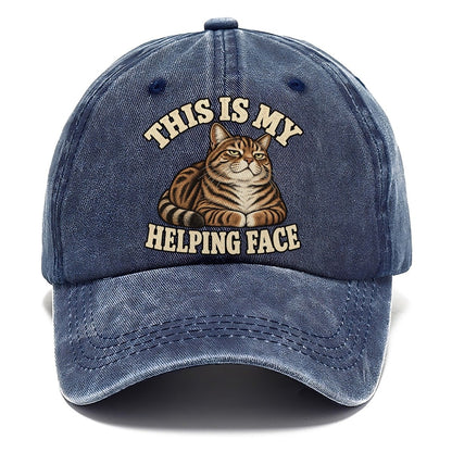 Tabby Helping Face Character Club Classic Cap – Twilight Navy
