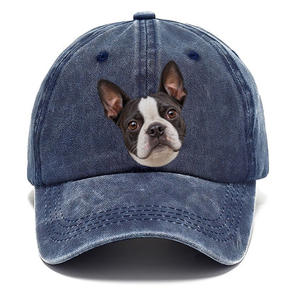 Boston Terrier Curious Lean Everyday Originals Classic Cap – Twilight Navy