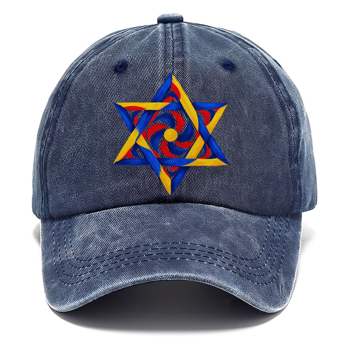 Bauhaus Geometric Star of David Classic Cap – Twilight Navy