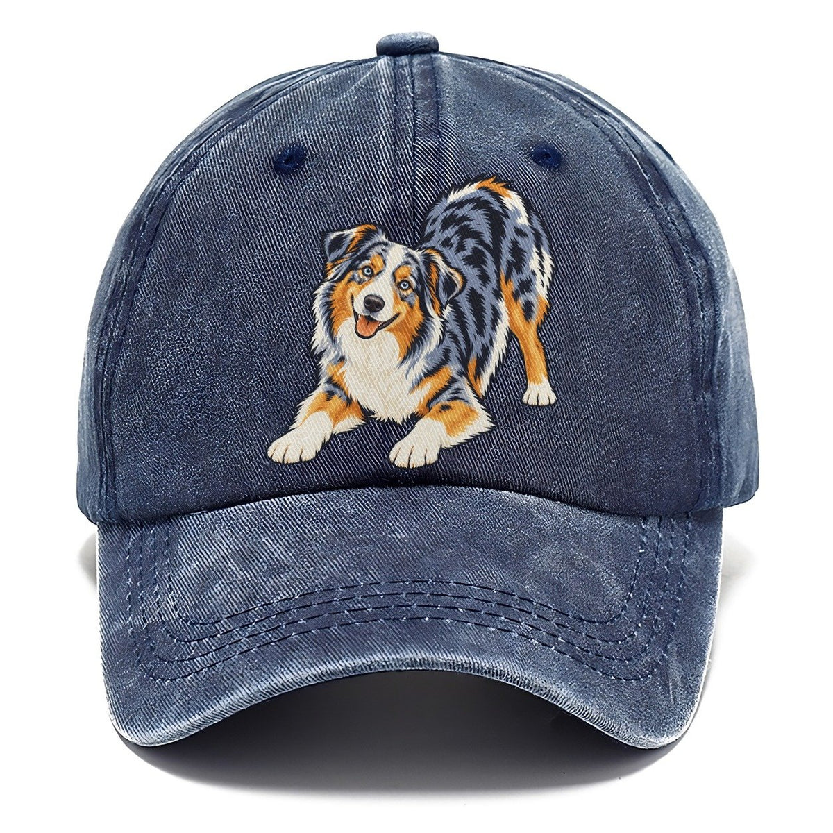 Blue Merle Australian Shepherd Classic Cap – Twilight Navy