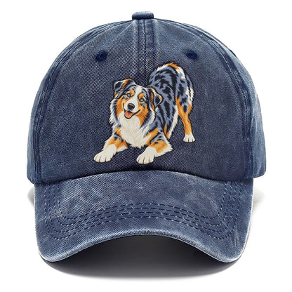 Blue Merle Australian Shepherd Classic Cap – Twilight Navy