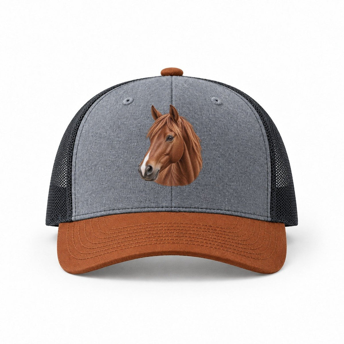 Heather Grey-Rust-Charcoal — front view