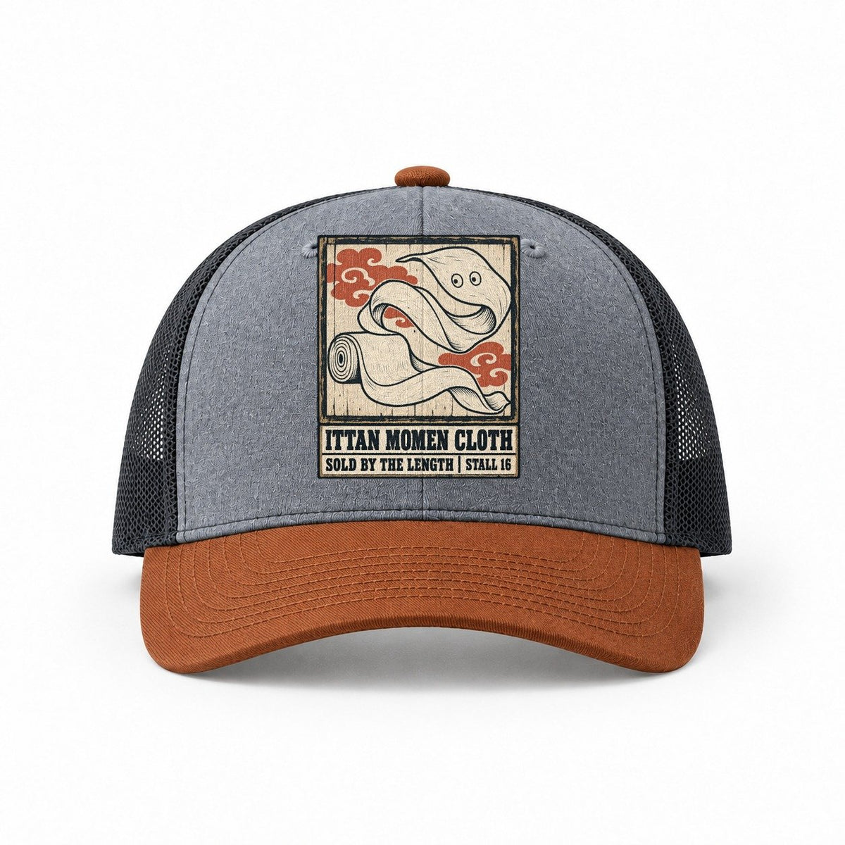 Heather Grey-Rust-Charcoal — front view