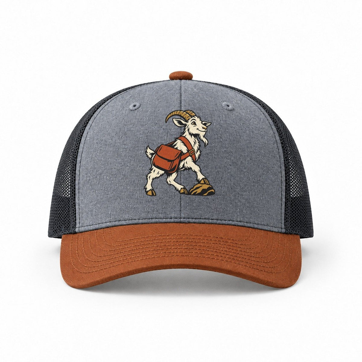 Heather Grey-Rust-Charcoal — front view
