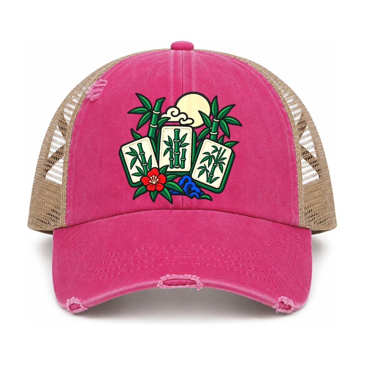 Raspberry-Khaki — front view