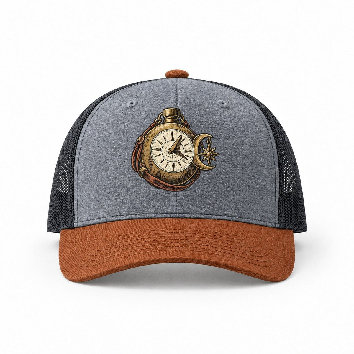 Heather Grey-Rust-Charcoal — front view