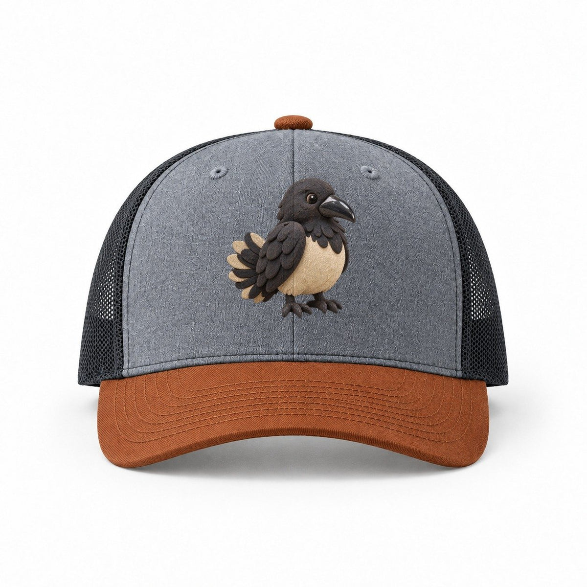 Heather Grey-Rust-Charcoal — front view