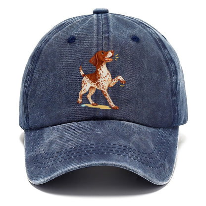Brown and White Spotted Dog Classic Cap – Twilight Navy