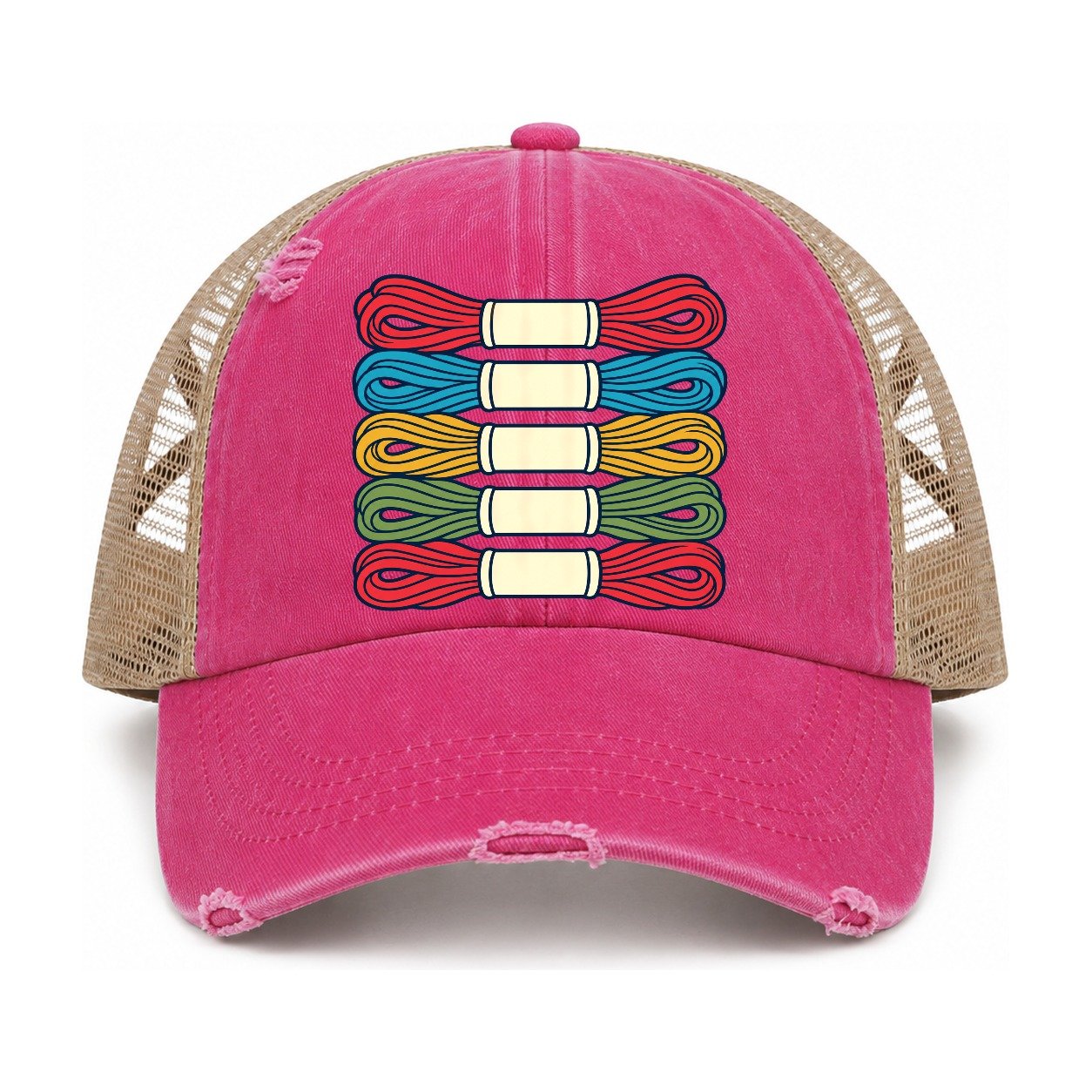 Raspberry-Khaki — front view