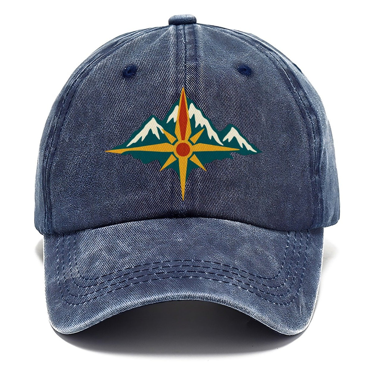Mountain Compass Fold Keepsake Emblem Classic Cap – Twilight Navy