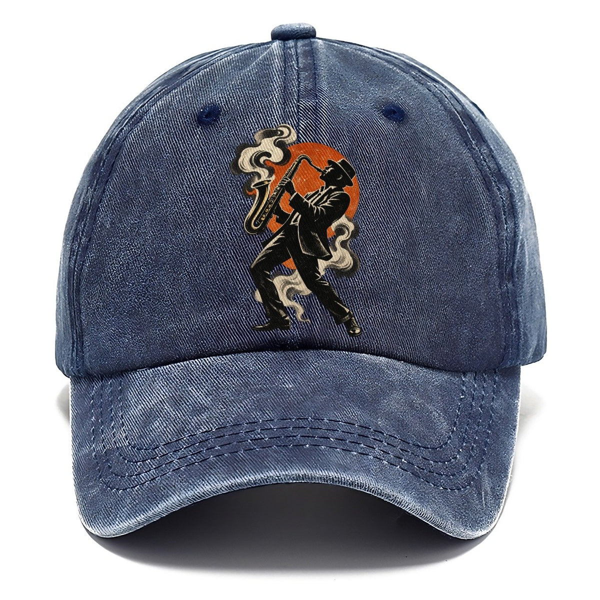 Saxophone Player in Red Moonlight Classic Cap – Twilight Navy