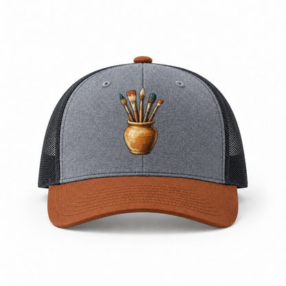 Heather Grey-Rust-Charcoal — front view