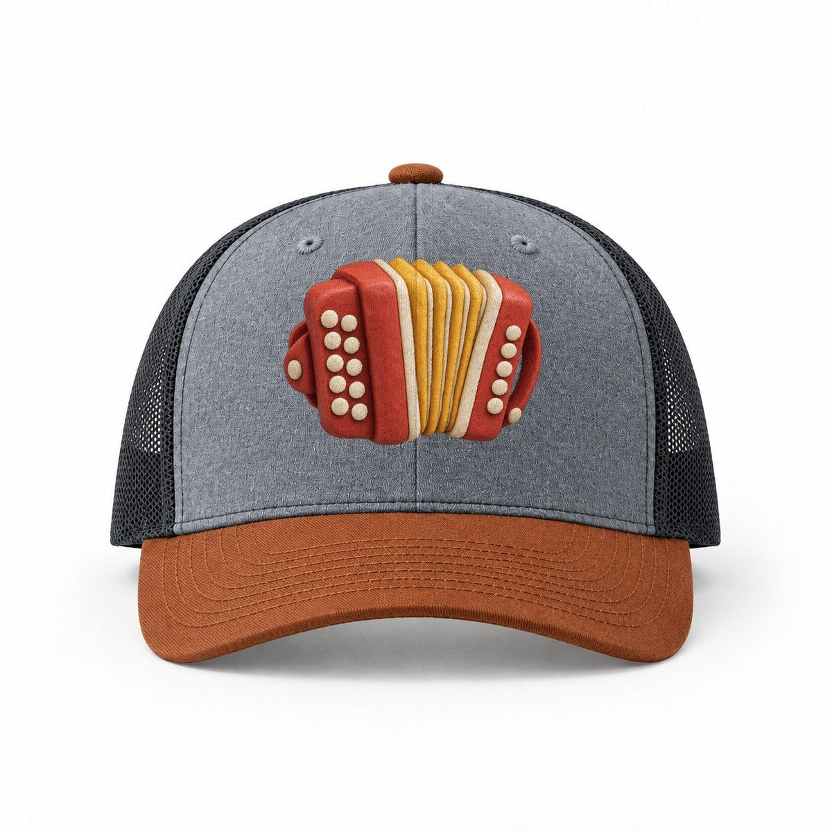 Heather Grey-Rust-Charcoal — front view