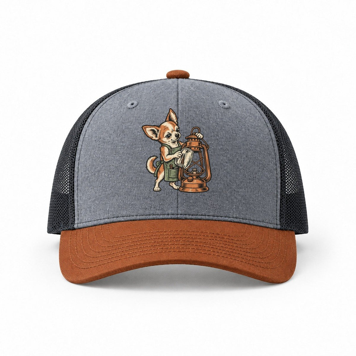 Heather Grey-Rust-Charcoal — front view