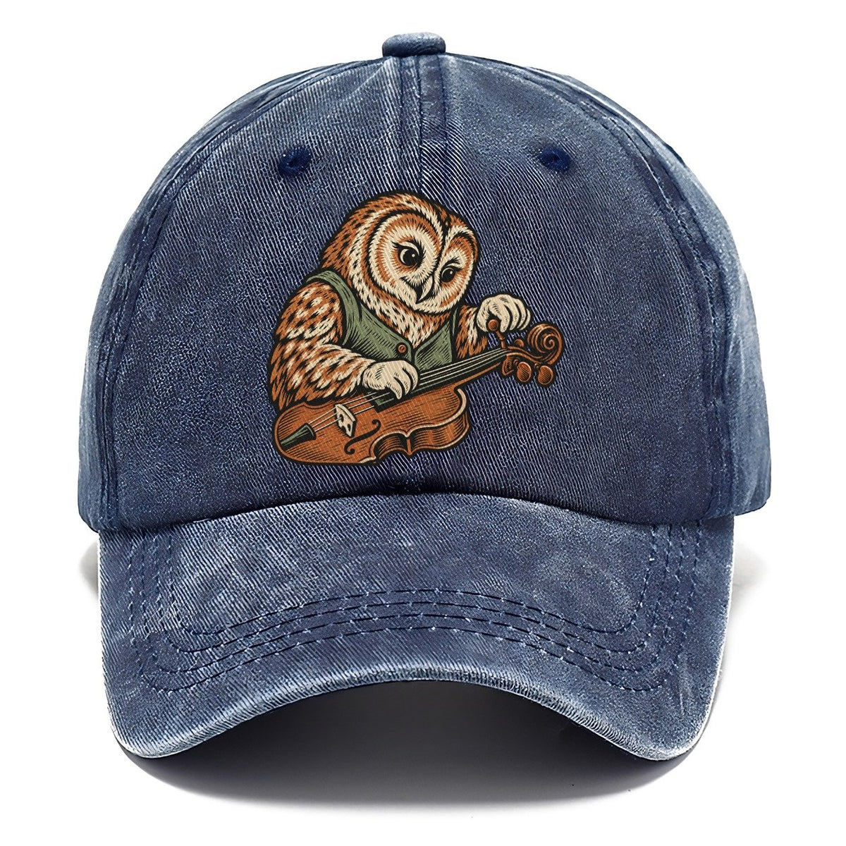 Owl Violin Repairer Sundown Familiars Classic Cap – Twilight Navy