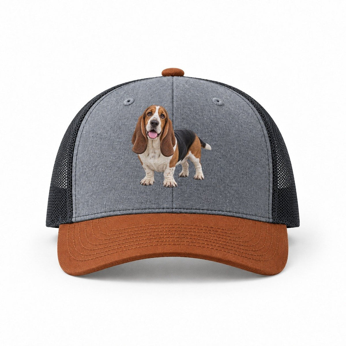 Heather Grey-Rust-Charcoal — front view