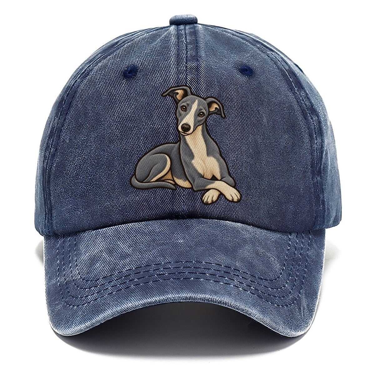 Blue Whippet Lounging Fan Favorites Classic Cap – Twilight Navy