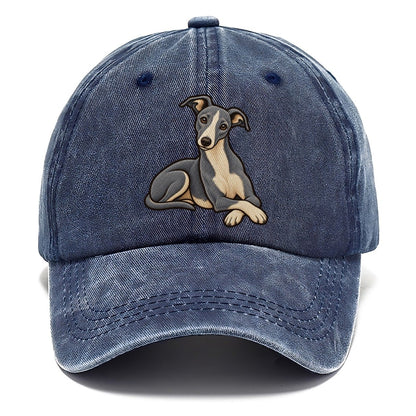 Blue Whippet Lounging Fan Favorites Classic Cap – Twilight Navy