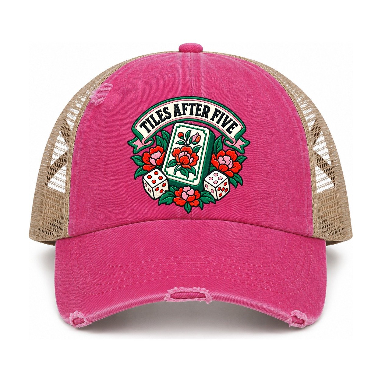 Raspberry-Khaki — front view