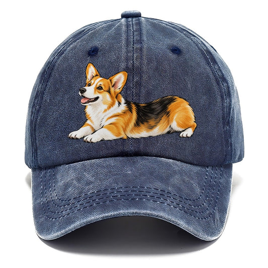 Lying Corgi Classic Cap – Twilight Navy