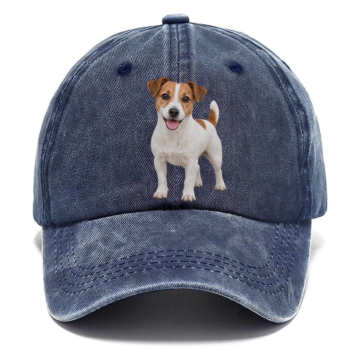 Jack Russell Terrier Standing Top Breeds Classic Cap – Twilight Navy