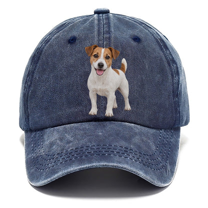 Jack Russell Terrier Standing Top Breeds Classic Cap – Twilight Navy