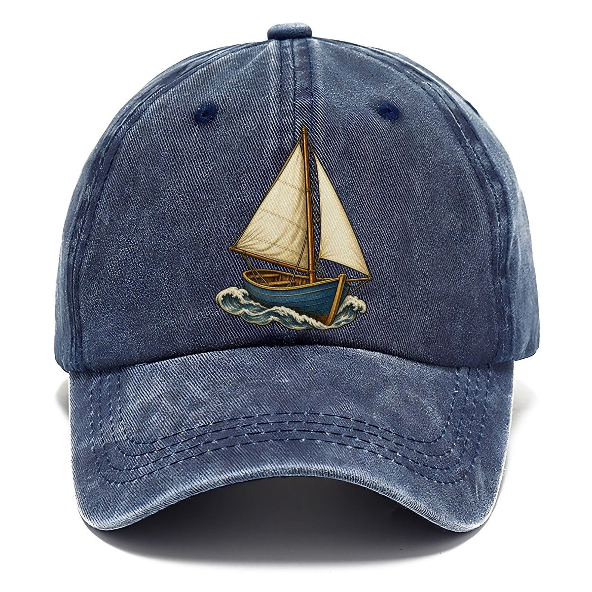 Small Sailboat Homeward Pastimes Companions Classic Cap – Twilight Navy