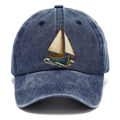 Small Sailboat Homeward Pastimes Companions Classic Cap – Twilight Navy