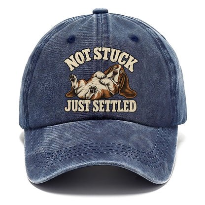 Basset Comfortably Settled Character Club Classic Cap – Twilight Navy