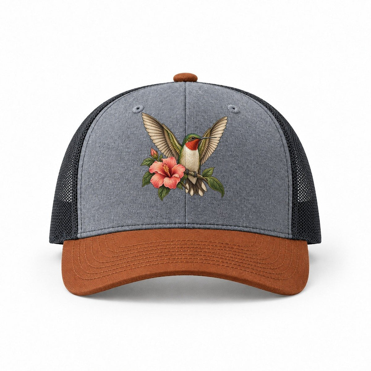 Heather Grey-Rust-Charcoal — front view