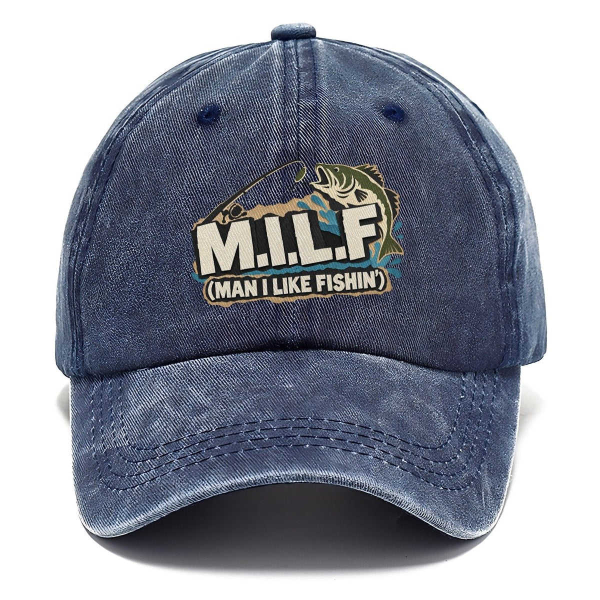 M.I.L.L.F. Man I Like Fishin' Classic Cap – Twilight Navy