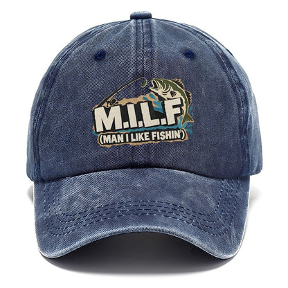 M.I.L.L.F. Man I Like Fishin' Classic Cap – Twilight Navy