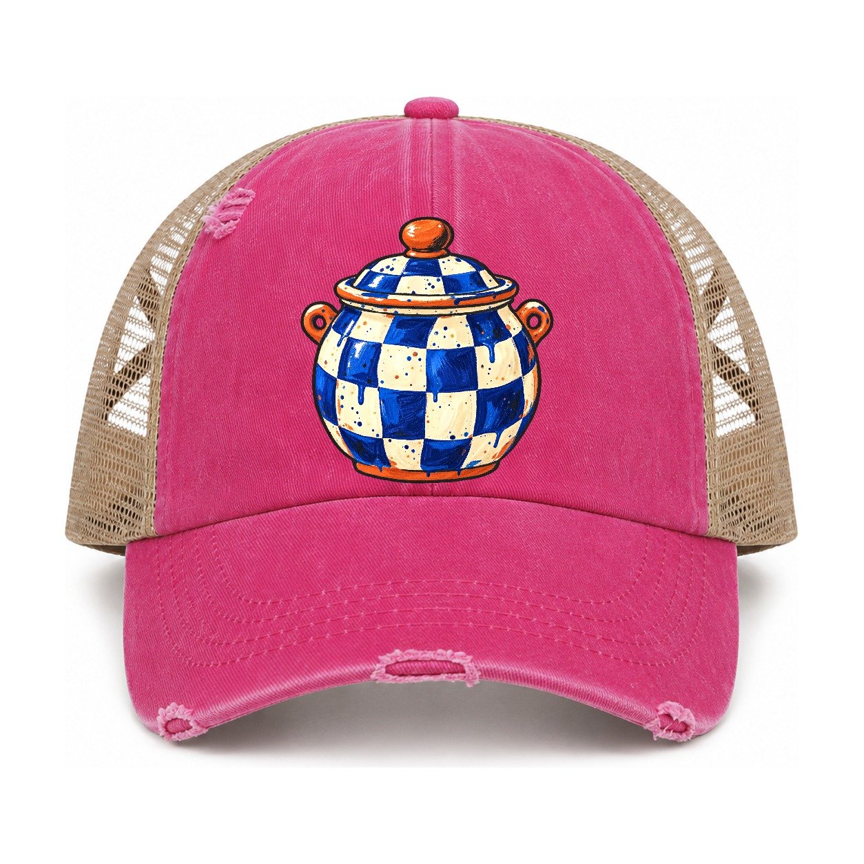 Raspberry-Khaki — front view