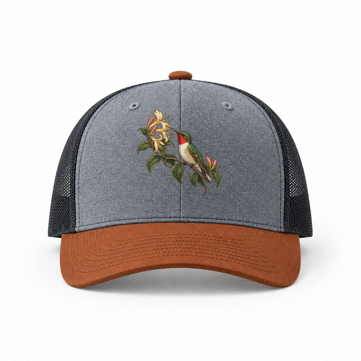 Heather Grey-Rust-Charcoal — front view