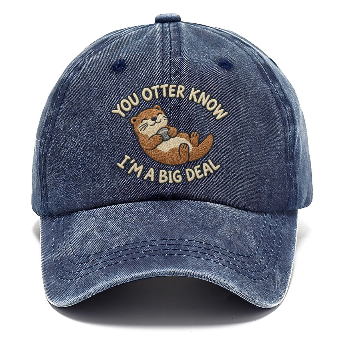 Otter Animal Puns Classic Cap – Twilight Navy