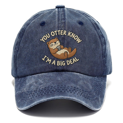Otter Animal Puns Classic Cap – Twilight Navy