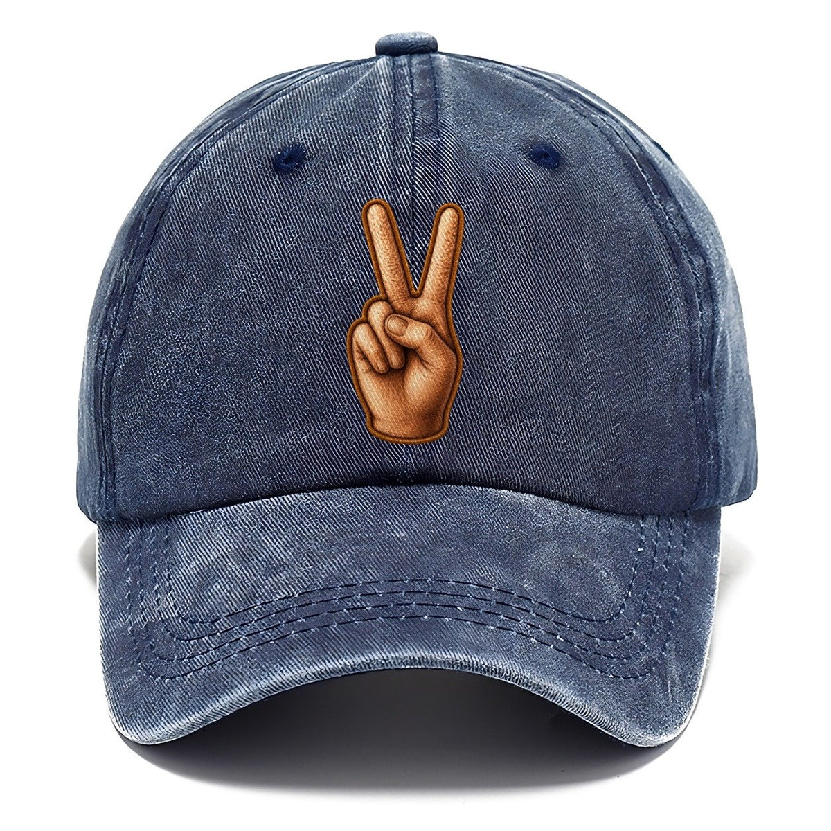 Peace Sign Hand Classic Cap – Twilight Navy