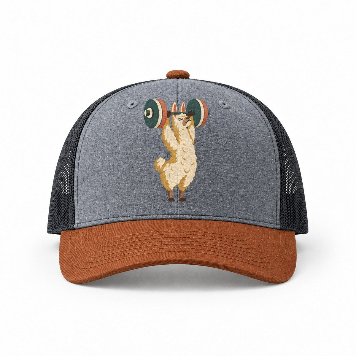 Heather Grey-Rust-Charcoal — front view